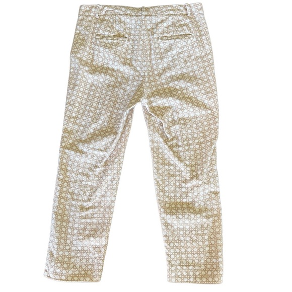 Ann Taylor Beige Patterned Cropped Ankle Pants - Picture 5 of 5